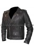 Belted Rider Biker Black Leather Jacket 